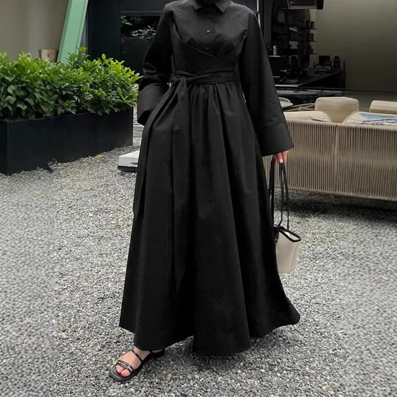 Damen Elegantes Maxikleid mit tailliertem Schnitt Drune