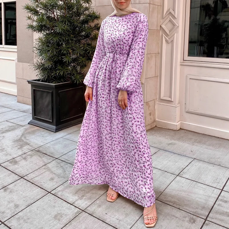 Damen Elegantes Maxikleid mit floralen Mustern Drune