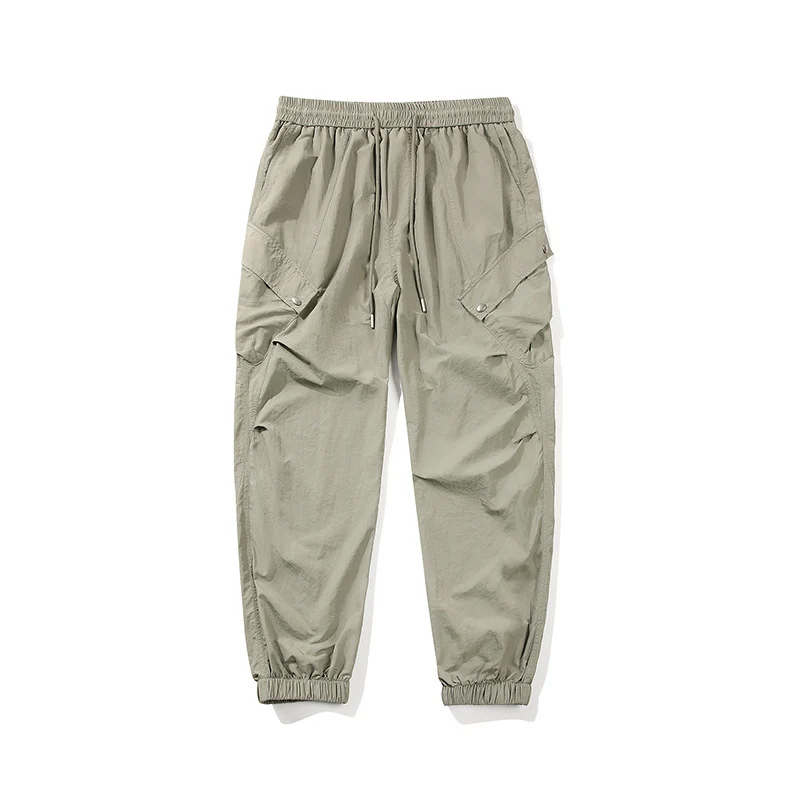 Herren utilitarische Cargo-Joggerhose mit Tunnelzugbund, Mehrfachtaschen und elastischem Knöchelabschluss Drune
