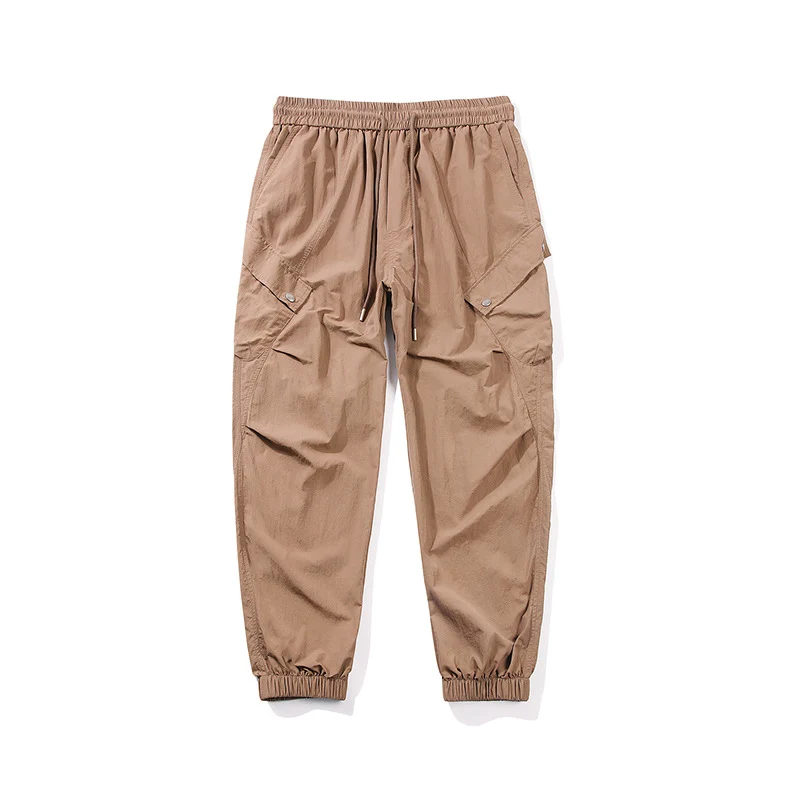 Herren utilitarische Cargo-Joggerhose mit Tunnelzugbund, Mehrfachtaschen und elastischem Knöchelabschluss Drune