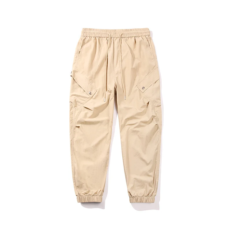 Herren utilitarische Cargo-Joggerhose mit Tunnelzugbund, Mehrfachtaschen und elastischem Knöchelabschluss Drune