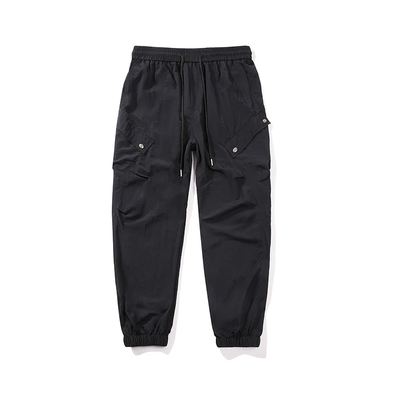 Herren utilitarische Cargo-Joggerhose mit Tunnelzugbund, Mehrfachtaschen und elastischem Knöchelabschluss Drune