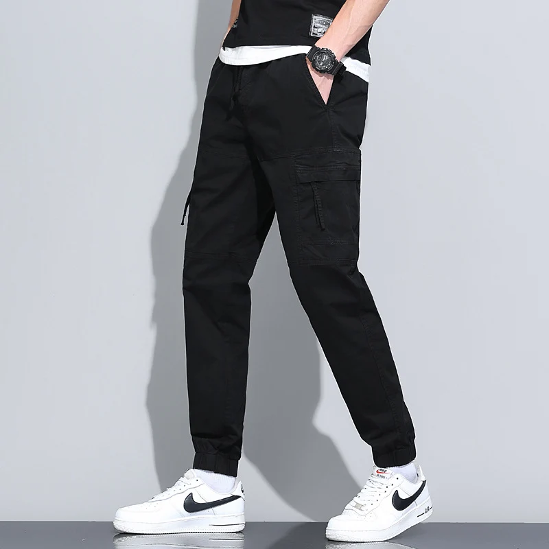 Herren Urbaner Tactical-Cargo-Jogger mit ergonomischen Kniefalten, integrierter Schlüsselöse und elastischem Knöchelabschluss Drune