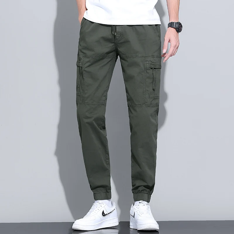 Herren Urbaner Tactical-Cargo-Jogger mit ergonomischen Kniefalten, integrierter Schlüsselöse und elastischem Knöchelabschluss Drune