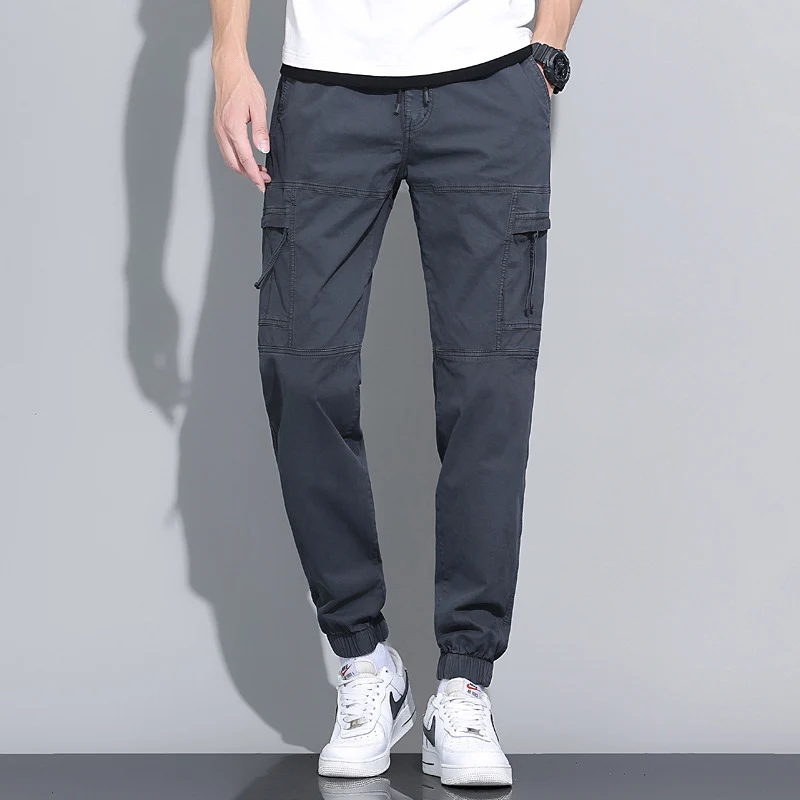 Herren Urbaner Tactical-Cargo-Jogger mit ergonomischen Kniefalten, integrierter Schlüsselöse und elastischem Knöchelabschluss Drune