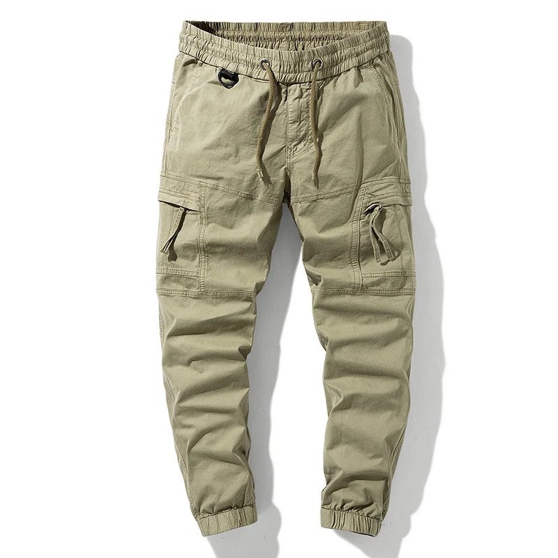 Herren Urbaner Tactical-Cargo-Jogger mit ergonomischen Kniefalten, integrierter Schlüsselöse und elastischem Knöchelabschluss Drune