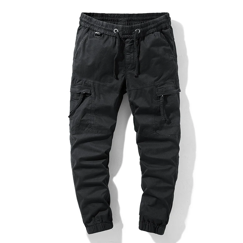 Herren Urbaner Tactical-Cargo-Jogger mit ergonomischen Kniefalten, integrierter Schlüsselöse und elastischem Knöchelabschluss Drune