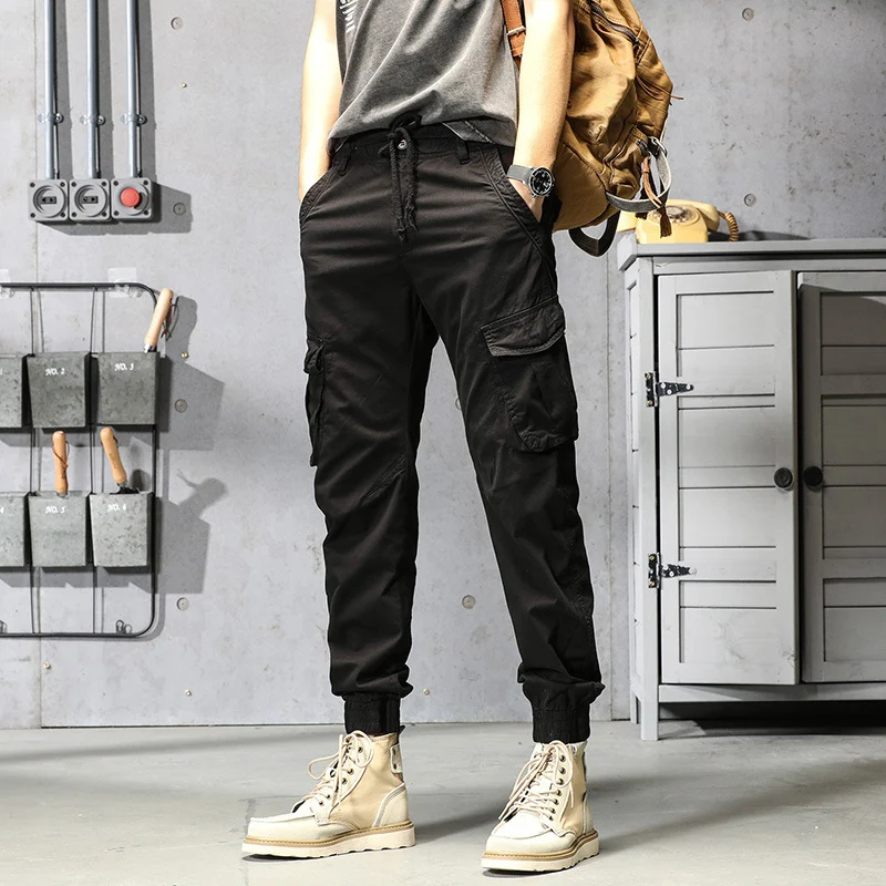 Herren Urbaner Cargojogger mit elastischem Komfortbund, Organizer‑Taschen und gerippten Bündchen Drune