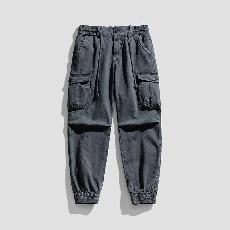 Herren Urbane Utility-Cargo-Jogger mit elastischem Komfortbund, Tunnelzug und Klapp‑Mehrfachtaschen Drune