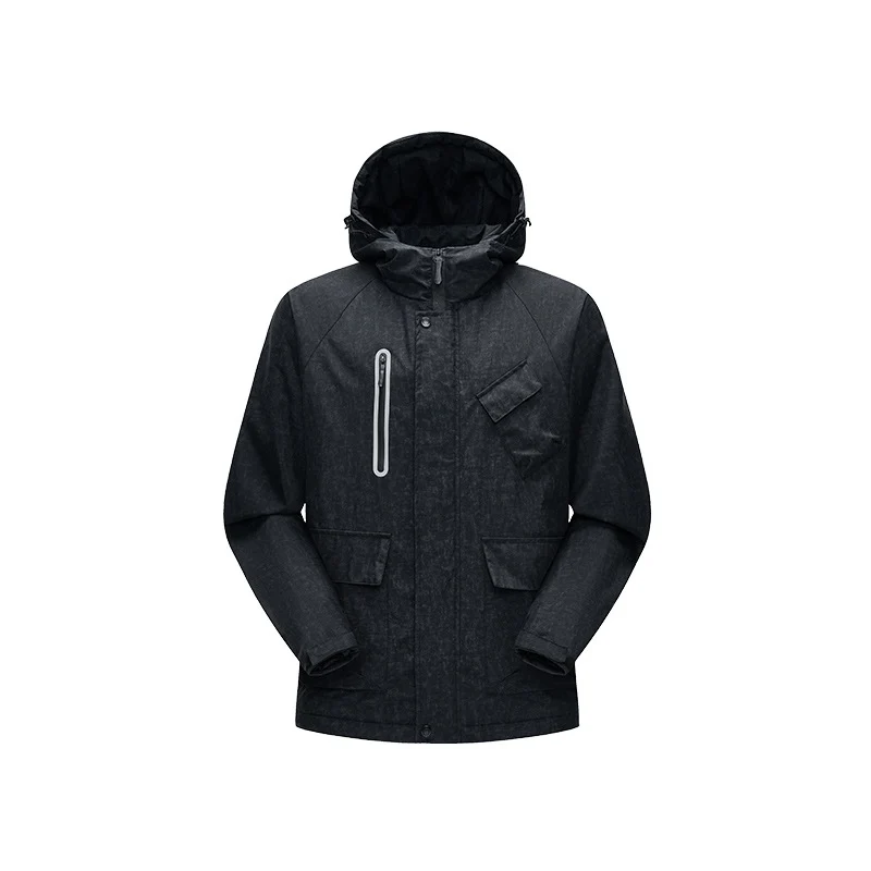 Herren Urban-Technical Field-Parka mit hochschließendem Kragen, schräge Brustpatte und verdeckten Reißverschlüssen Drune