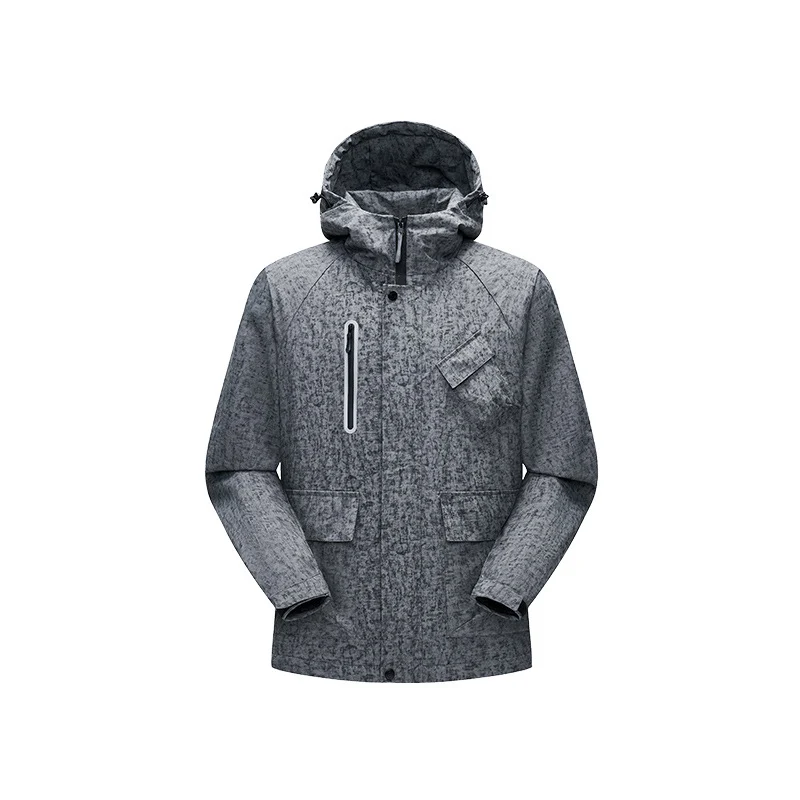 Herren Urban-Technical Field-Parka mit hochschließendem Kragen, schräge Brustpatte und verdeckten Reißverschlüssen Drune