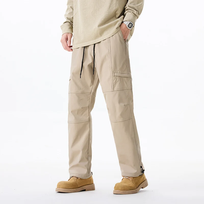 Herren Trekking-Cargohose mit Tunnelzugbund, vorgeformten Kniepaneelen und verstellbarem Saum Drune
