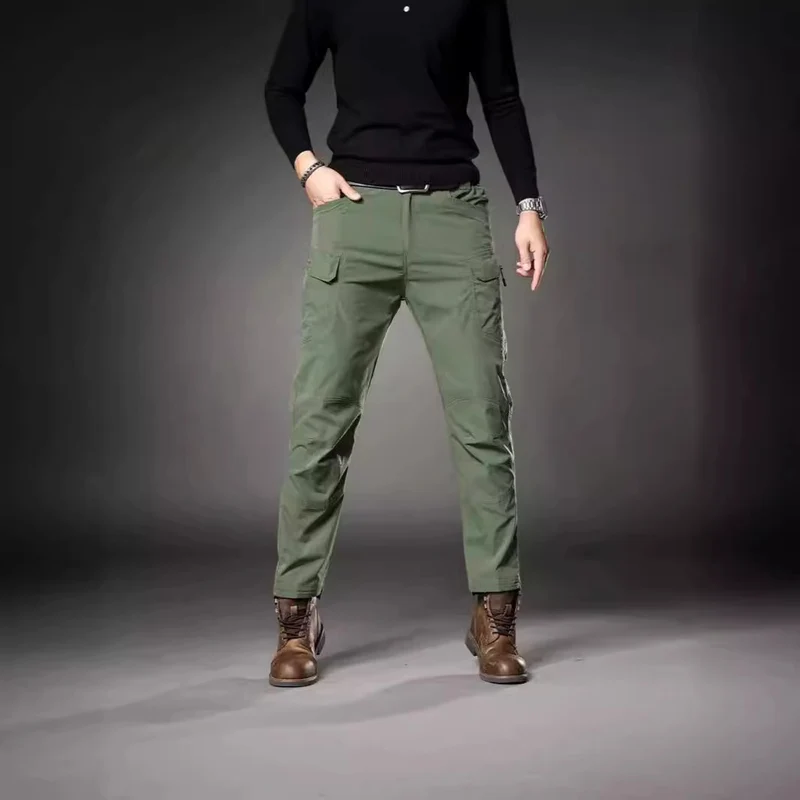 Herren Trekking‑Cargohose mit Knieverstärkung, multifunktionalen Taschen und geradem Schnitt Drune