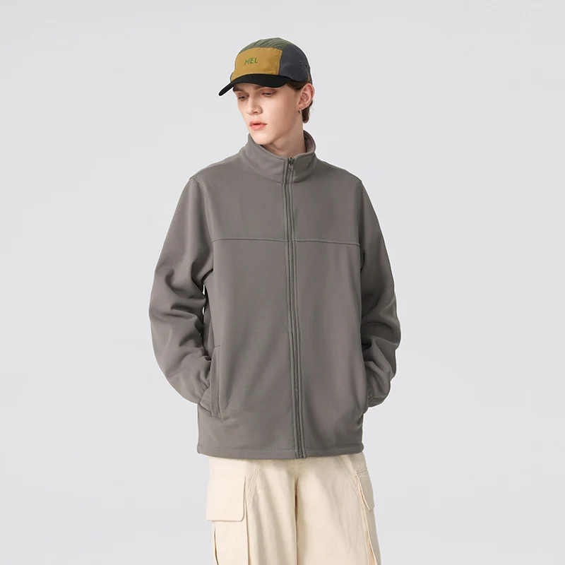 Herren Thermo-Fleece-Softshelljacke mit Stehkragen, Frontreißverschluss und elastischen Bündchen Drune