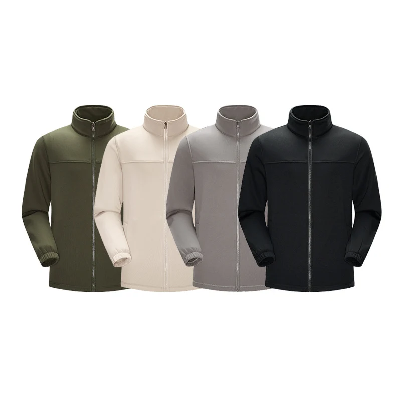 Herren Thermo-Fleece-Softshelljacke mit Stehkragen, Frontreißverschluss und elastischen Bündchen Drune
