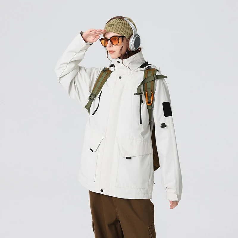 Herren Technische wasserdichte Outdoorjacke mit Kapuze, verschweißten Nähten und verdeckten Reißverschlüssen Drune