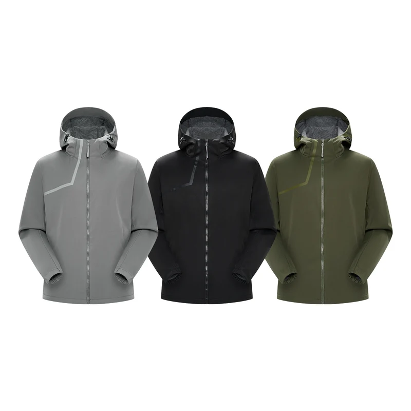 Herren Technische Softshelljacke mit verstellbarer Kapuze und winddichter Membran Drune