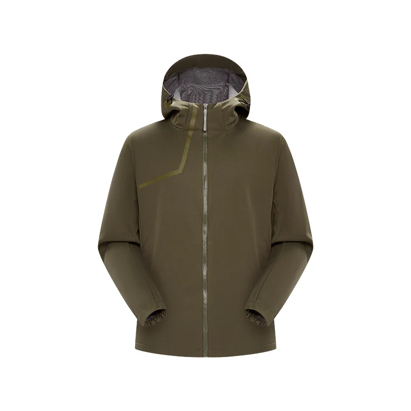 Herren Technische Softshelljacke mit verstellbarer Kapuze und winddichter Membran Drune