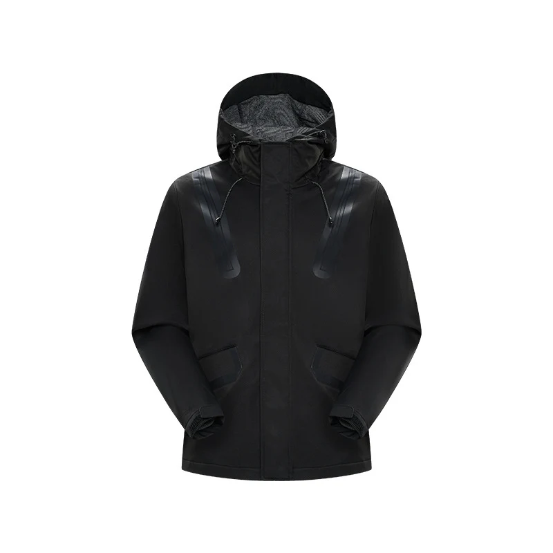 Herren Technische Softshell-Parka mit Kapuze, getapten Nähten und gummierten Einsätzen Drune