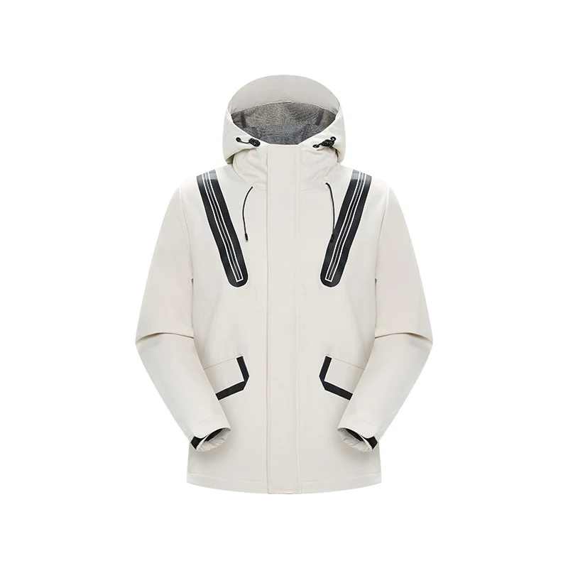 Herren Technische Softshell-Parka mit Kapuze, getapten Nähten und gummierten Einsätzen Drune