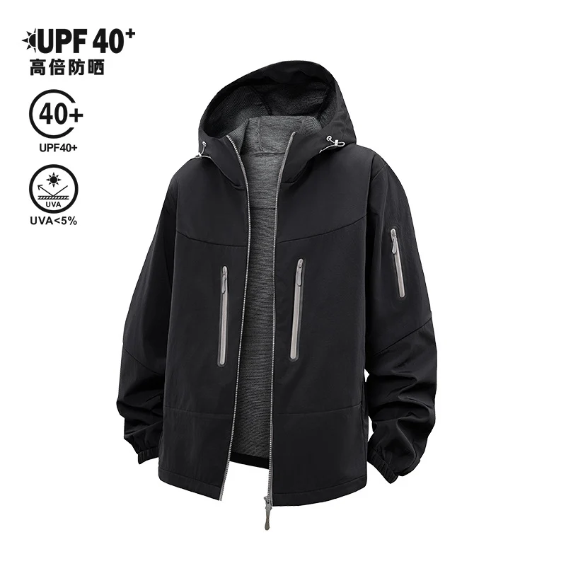 Herren Technische Softshell-Outdoorjacke mit Kapuze, versiegelten Reißverschlüssen und sportiver Regular-Fit Passform Drune