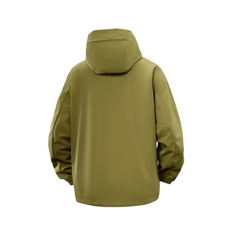 Herren Technische Softshell‑Hybridjacke mit Fleece‑Innenfutter und verstellbarer Kapuze Drune