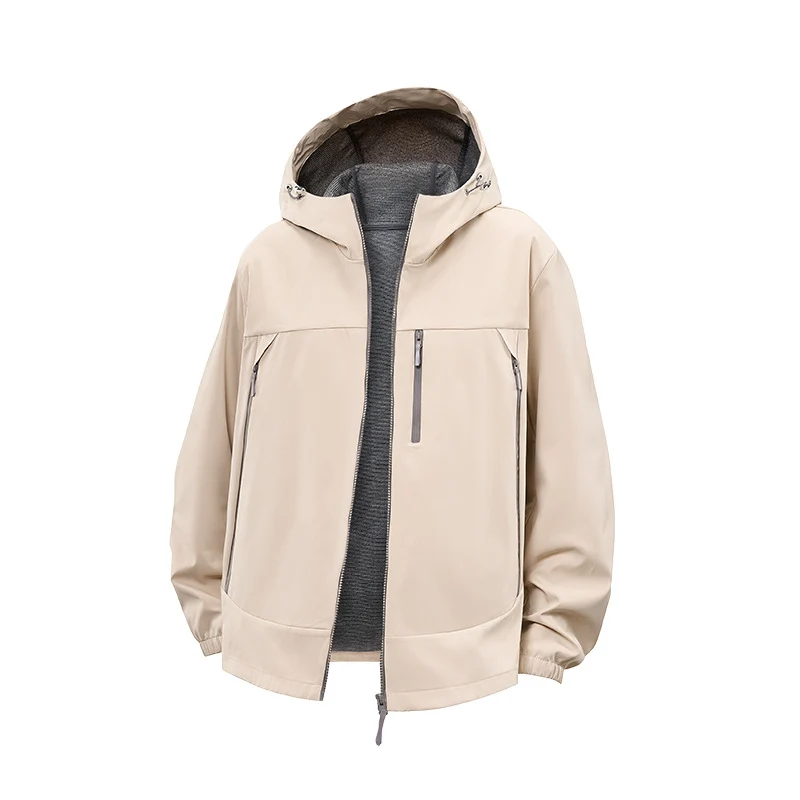Herren Technische Softshell‑Hybridjacke mit Fleece‑Innenfutter und verstellbarer Kapuze Drune