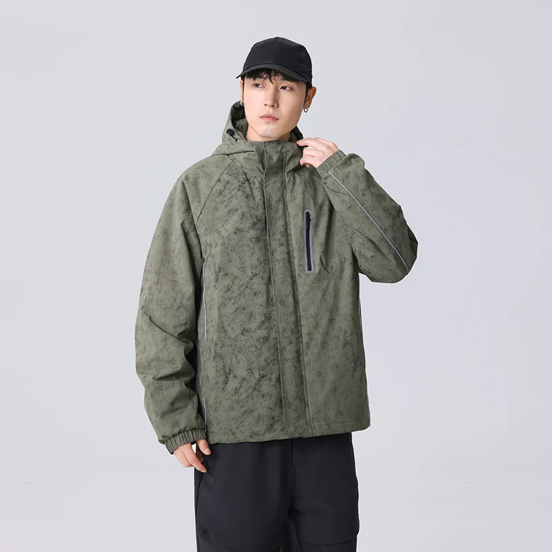 Herren Technische Regenjacke mit verschweißten Nähten und reflektierenden Details Drune