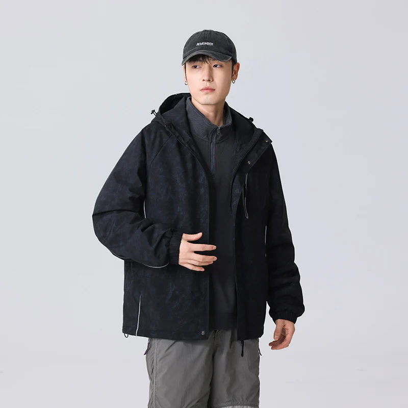 Herren Technische Regenjacke mit verschweißten Nähten und reflektierenden Details Drune