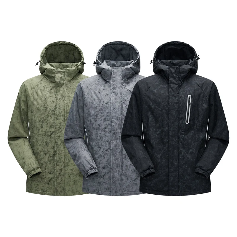 Herren Technische Regenjacke mit verschweißten Nähten und reflektierenden Details Drune
