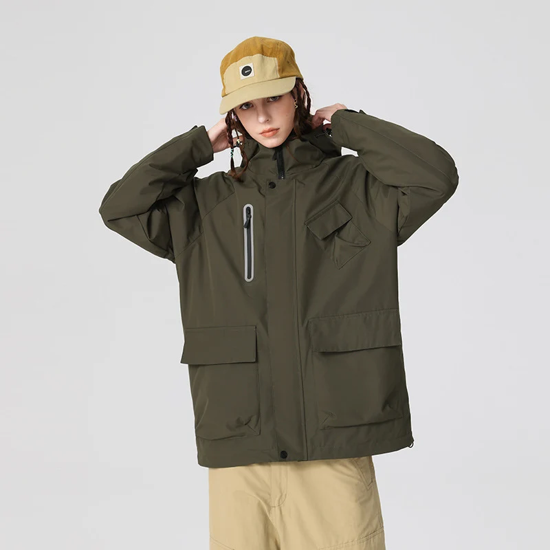 Herren Technische Regen‑Softshelljacke mit Kapuze, verschweißten Nähten und taktischen Taschen Drune