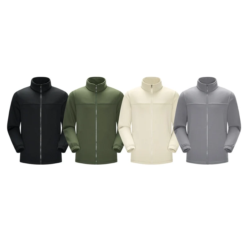 Herren Technische Fleecejacke mit hohem Stehkragen, durchgehendem Reißverschluss und elastischen Bündchen Drune
