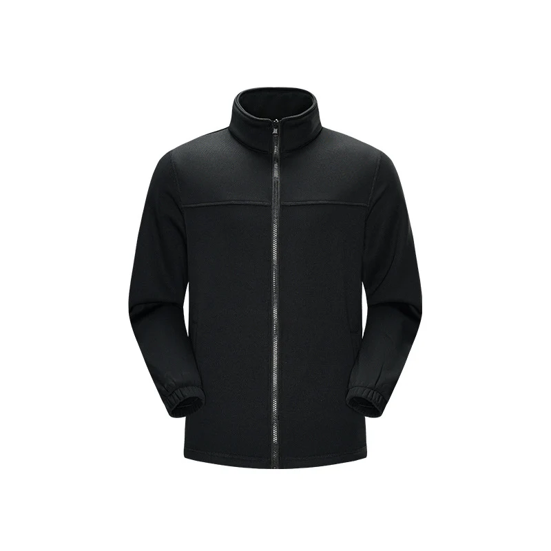 Herren Technische Fleecejacke mit hohem Stehkragen, durchgehendem Reißverschluss und elastischen Bündchen Drune