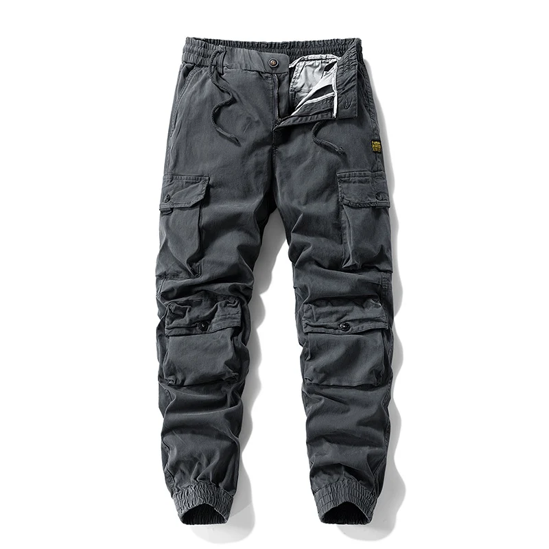 Herren Tech-Cargo-Joggerhose mit elastischem Tunnelzugbund, verstärkten Kniepaneelen und Multifunktions‑Taschen Drune