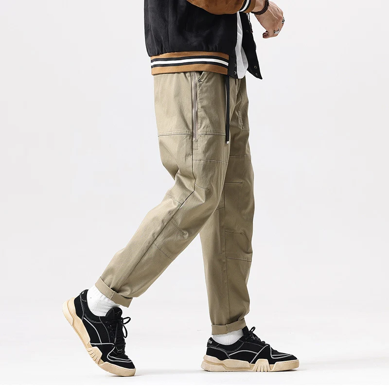 Herren Tapered Utility-Cargohose mit integriertem Webgurt, Kniepaneelen und Reißverschlusstaschen Drune